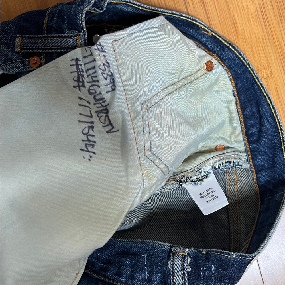 Sold eBay NWT RE/DONE x LEVI'S Ultra High Rise Stovepipe Jeans, Size 27 - Picture 9 of 11
